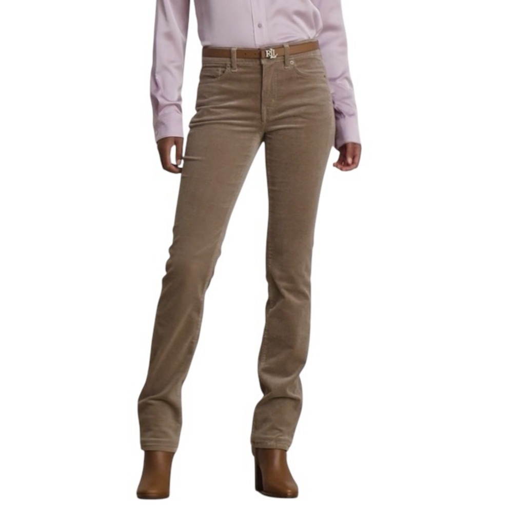 Chaps Madden Straight-Leg Corduroy Pant-Slimming Fit, Plus size 16 Taupe Brown
